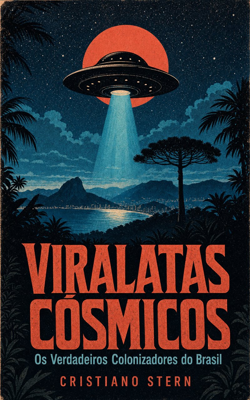 Capa do romance Viralatas Cósmicos: Os Verdadeiros Colonizadores do Brasil, de Cristiano Stern